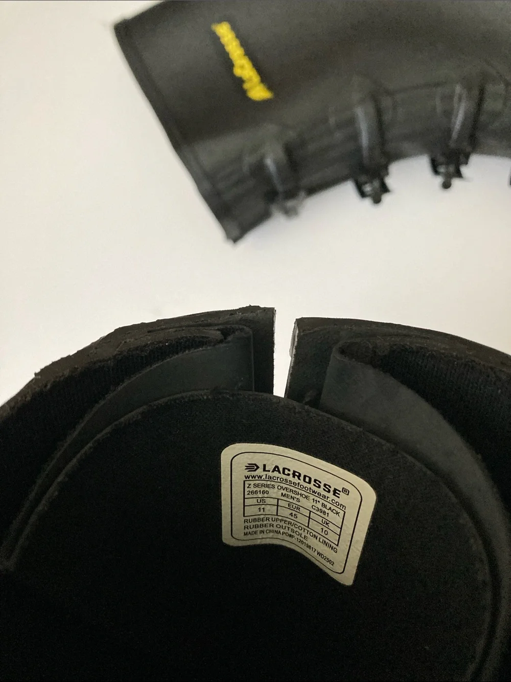 LaCrosse Men’s Black Rubber Rain Working Boots 11 Z Series Overshoe
